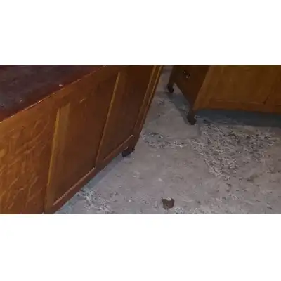 Antiker Partners-Schreibtisch aus Eiche