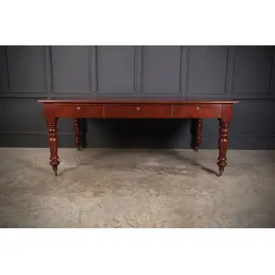 Viktorianischer Partners Schreibtisch aus Mahagoni