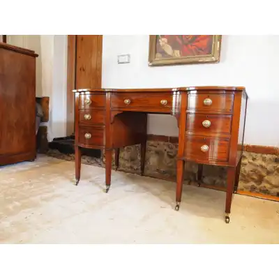 Viktorianischer Mahagoni Schreibtisch