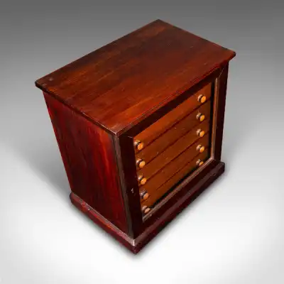 Antiker Schmuckbox aus Mahagoni