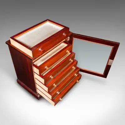 Antiker Schmuckbox aus Mahagoni