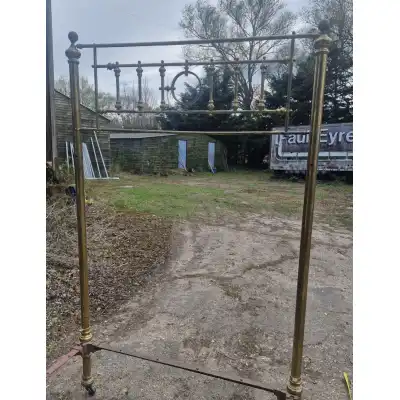 Antikes Doppelbett aus Messing