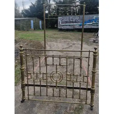 Antikes Doppelbett aus Messing