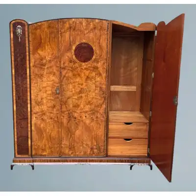 Antiker Kleiderschrank mit Spiegel
