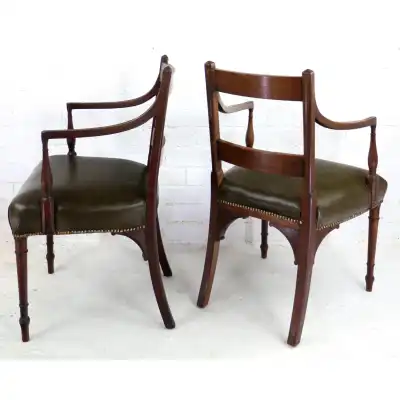 Antikes Mahagoni-Esszimmerstühle