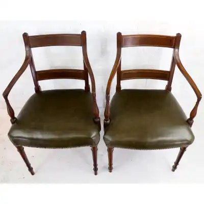 Antikes Mahagoni-Esszimmerstühle