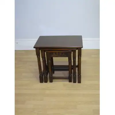 Beistelltisch 3er Set nest of table  massiv Eiche