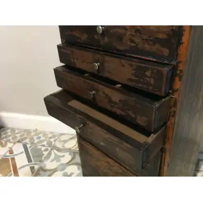 Schubladenmöbel Antik mit 9 Fächern – Viktorianisch, 19. Jahrhundert