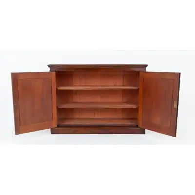 Antikes Victorian Mahagoni Side Cabinet mit zwei Türen – um 1860
