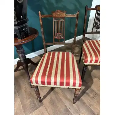 Mahagoni Polsterstuhl Antik