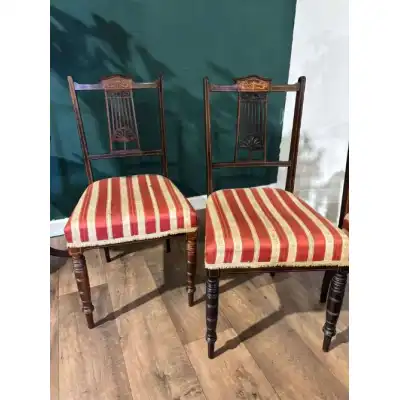 Mahagoni Polsterstuhl Antik