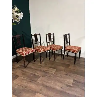 Mahagoni Polsterstuhl Antik