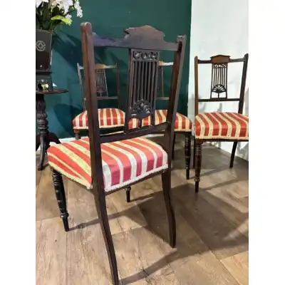 Mahagoni Polsterstuhl Antik