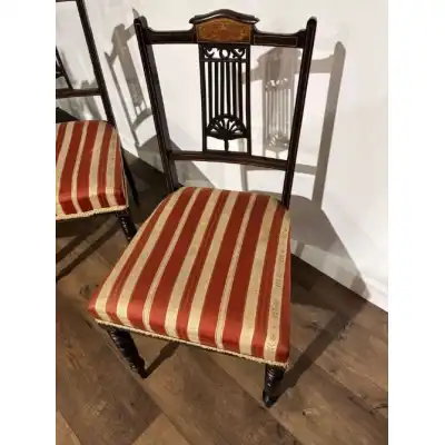 Mahagoni Polsterstuhl Antik