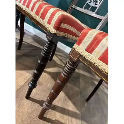 Mahagoni Polsterstuhl Antik