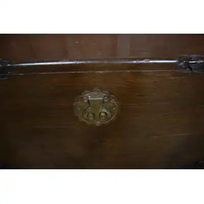 Truhe Antik aus Kampferholz | Chinesische Deckenbox mit Schnitzereien