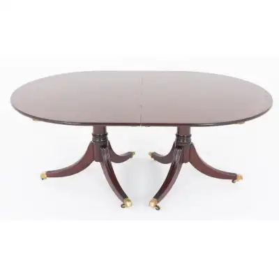 Ovaler Esstisch Antik mit Säulen 