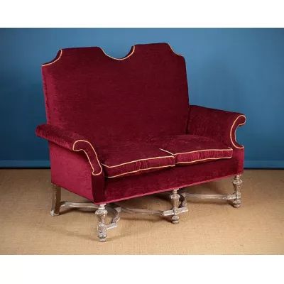 "William & Mary Style" Antikes englisches Stoff Sofa 1920