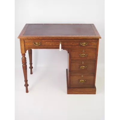 Kleiner antiker edwardianischer Schreibtisch Eiche  1890