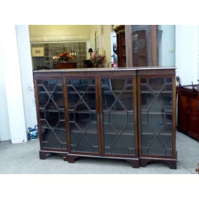 Schöne edwardianische Massivholz Mahagoni Vitrine 1900
