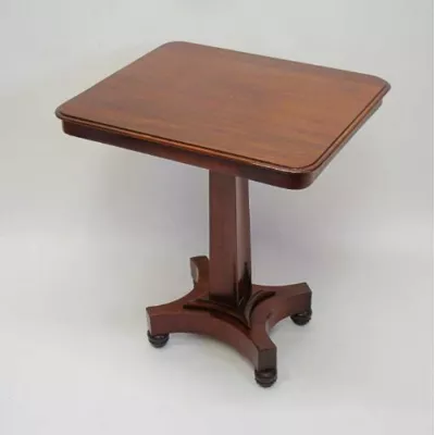 Antiker William IV Massivholz Mahagoni Tisch Weintisch Beistelltisch