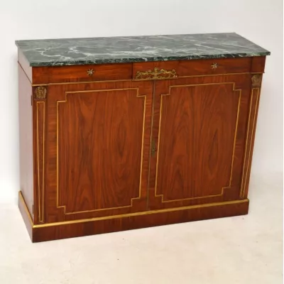 Antikes Sideboard aus Palisander und Marmorplatte 1920