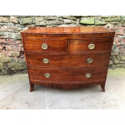 Schöne Georgianische Original Mahagoni Kommode Massivholz