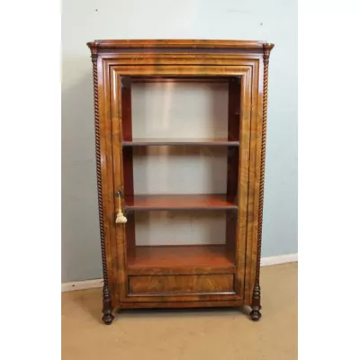 Original Antike Viktorianische Mahagoni Vitrine 1880