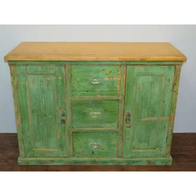 Antikes Landhaus Sideboard Original Kiefer lackiert