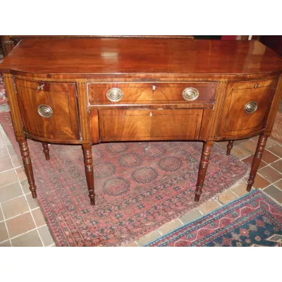 Feines antikes Regency Mahagoni Sideboard mit Ebenholz Intarsien