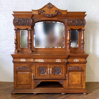 Viktorianischer Pollard Eichen Sideboard Massiv 1860 