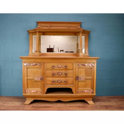 Arts and crafts Sideboard original antik mit Spiegel 1900