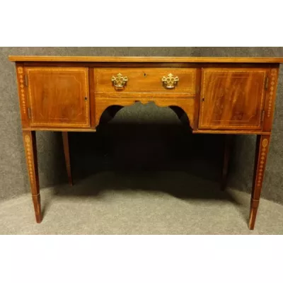 Gutes Edwardian Mahagoni Intarsien Sideboard von 1900