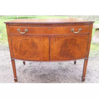 Kleines antikes Mahagoni Sideboard Bowfront von ca. 1880