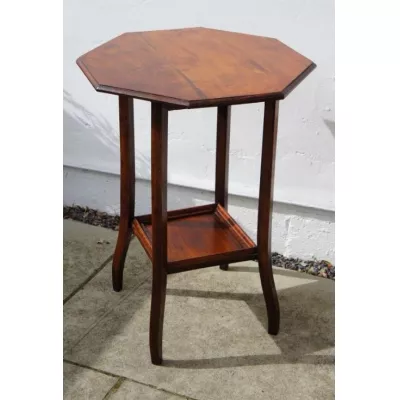 Hübscher Edwardianischer Mahagoni achteckiger Beistelltisch 1890