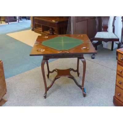 Original Edwardian Kartentisch aus Mahagoni  1890