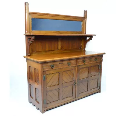 Ästhetisches Garnett & Sons Eichen Sideboard von ca. 1885 