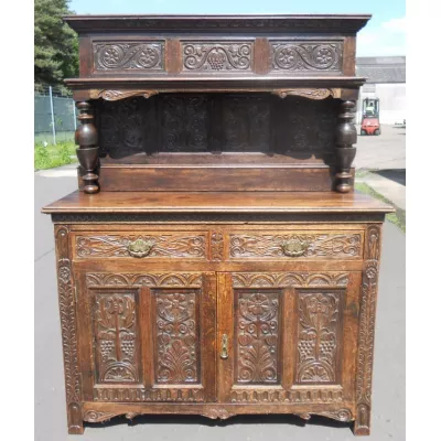 Stilvolles Viktorianisches Eichenholz Sideboard antik ca. 1850