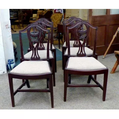 6 Esszimmerstühle Original Edwardian von ca. 1900