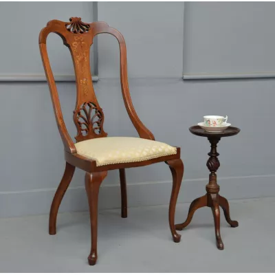 Sehr schöner edwardian Mahagoni Schreibtisch/Schlafzimmer Stuhl von ca. 1901