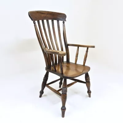 Windsor Armsessel aus Buche, original von 1870-1890