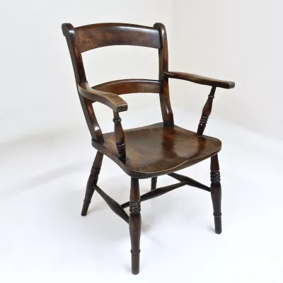 Original antiker Lehnstuhl aus Buche, ca. 1830-1880