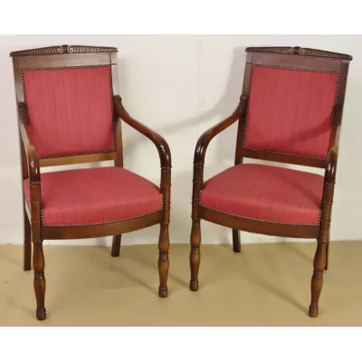 Französische antike Mahagonisessel original 1900