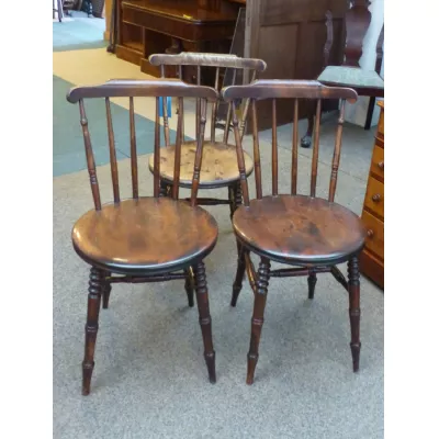 3 Bauernstühle 19.JH  Kitchenchairs Massivholz