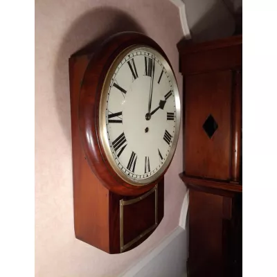 Hochwertige fusee drop-dial Mahagoni Wanduhr