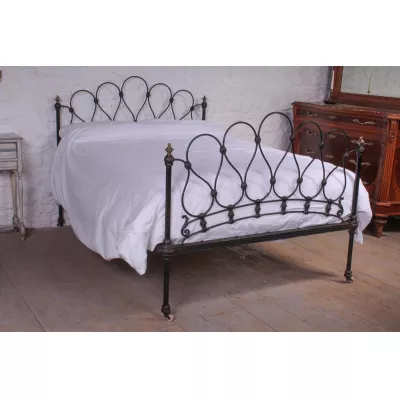 Sehr schönes Original Gusseisen Doppelbett  1890