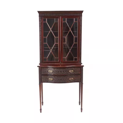 Wunderschöne original Mahagoni Vitrine Massivholz
