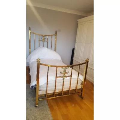 Hervorragendes französisches Messing Einzelbett von ca. 1900