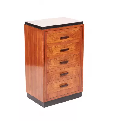 Außergewöhnliche Art-Deco-Kommode aus Nussbaumholz von ca. 1920