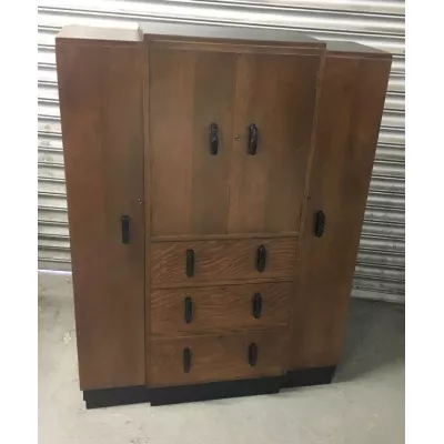 Eichen Cocktail Schrank im Art Deco Stil von ca. 1920